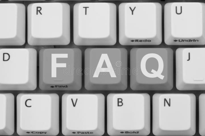 getting faqs online gray computer keyboard word faq teal letters